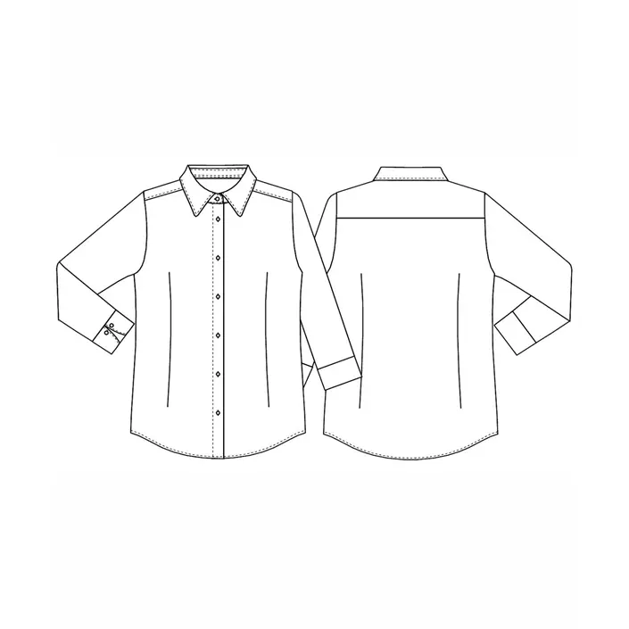 Kentaur modern fit service dameskjorte, 7/8 ermer, Blå Melange, large image number 2