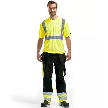 Blåkläder Handwerkerhose, Schwarz/Hi-Vis Gelb