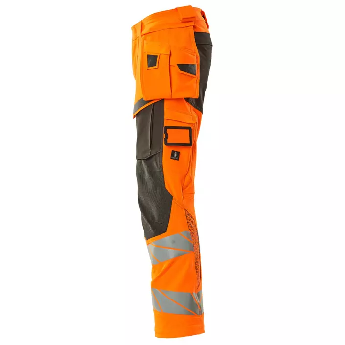 Mascot Accelerate Safe hantverksbyxa Full stretch, Varsel Orange/Mørk antracit, large image number 3