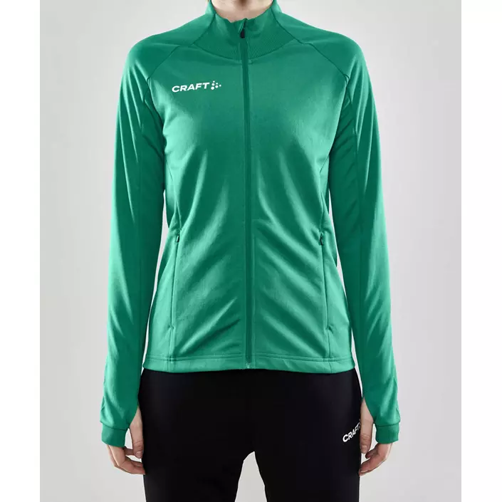 Craft Evolve Full Zip Damen Sweatshirt, Team green, large image number 1