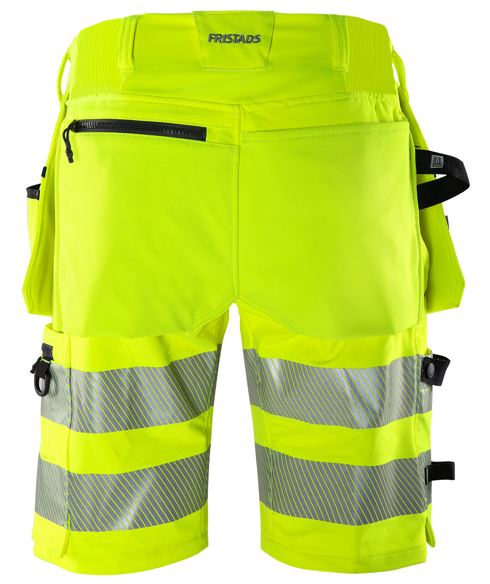 Fristads Green craftsman shorts 2646 GSTP, Hi-vis Yellow/Black, large image number 2