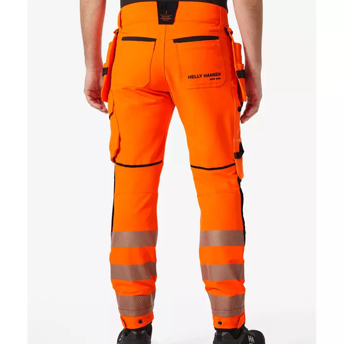 Helly Hansen ICU BRZ craftsman trousers full stretch, Hi-vis Orange/Ebony, large image number 3
