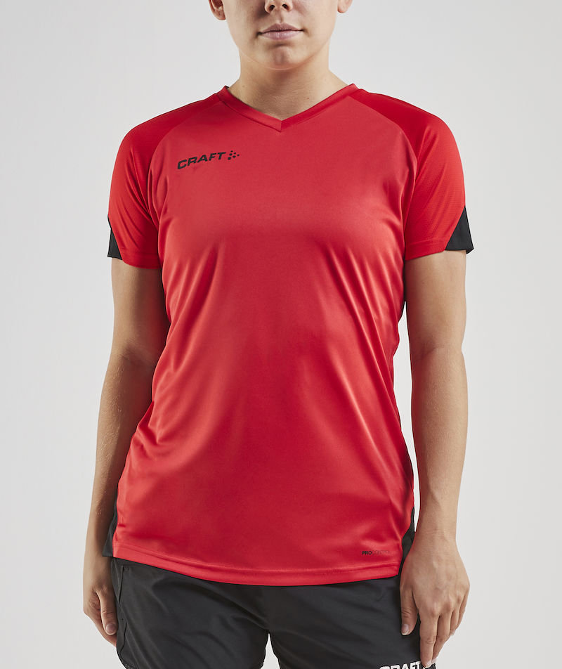 Craft Pro Control Impact dame T-skjorte, R&oslash;d/Svart