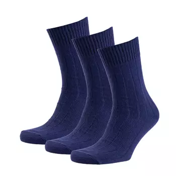 3-pack socks with merino wool, Navy