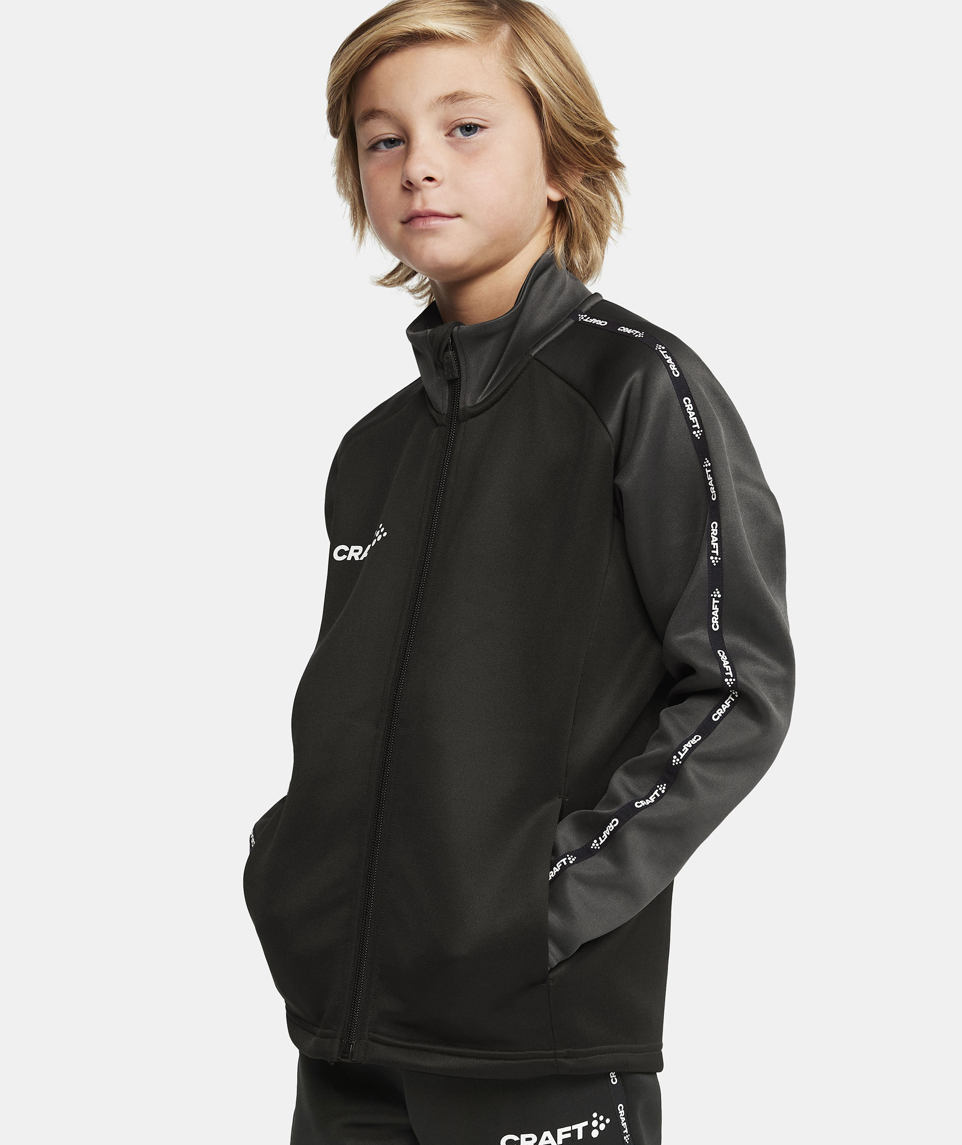 Craft Squad 2.0 cardigan till barn, Black/Granite, large image number 4