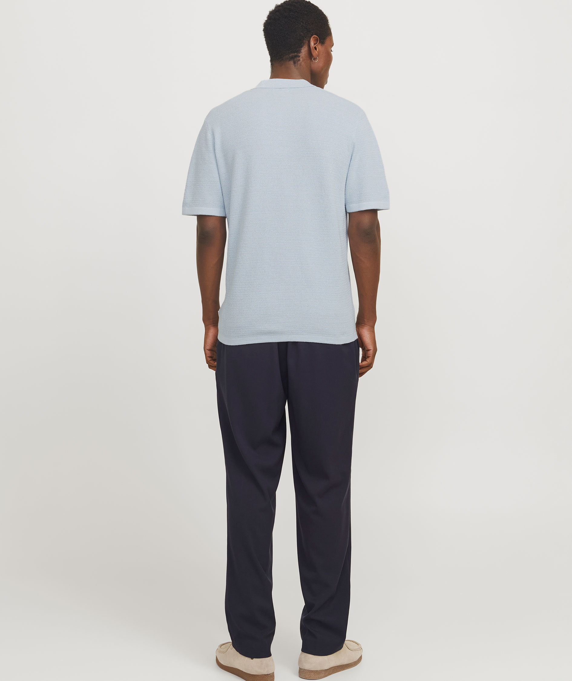 Jack & Jones JJEGEORGE stickad pik&eacute;tr&ouml;ja, Chambray Blue, large image number 2