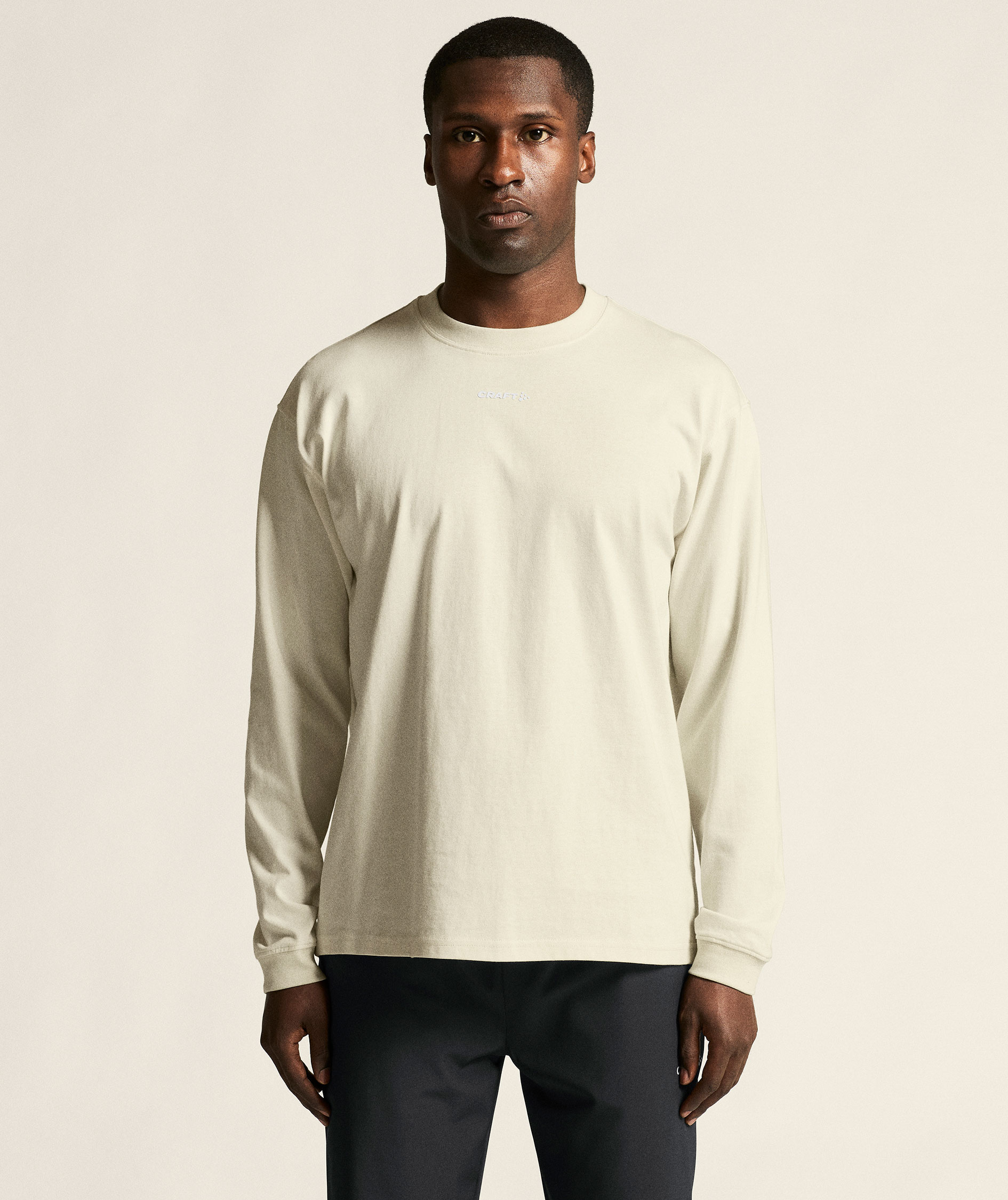 Craft Frequent Heavy lang&aelig;rmet T-shirt, Tofu, large image number 1