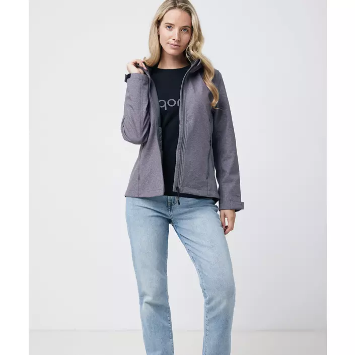 Iqoniq Makalu dame softshelljakke, Vulcano Heather Grey, large image number 9