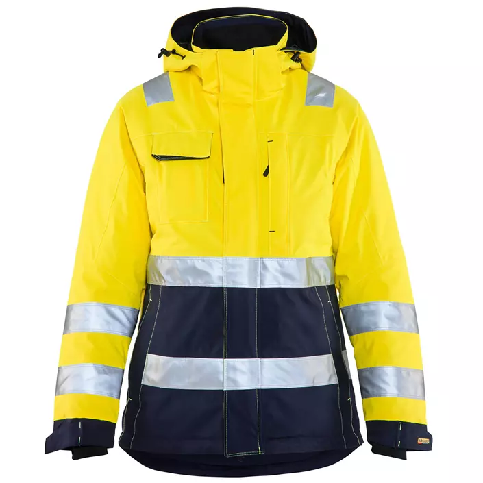 Blåkläder women's winter jacket, Hi-vis Yellow/Marine, large image number 0