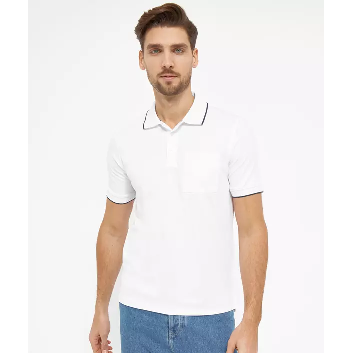 Belika Valencia polo shirt, Bright White, large image number 1