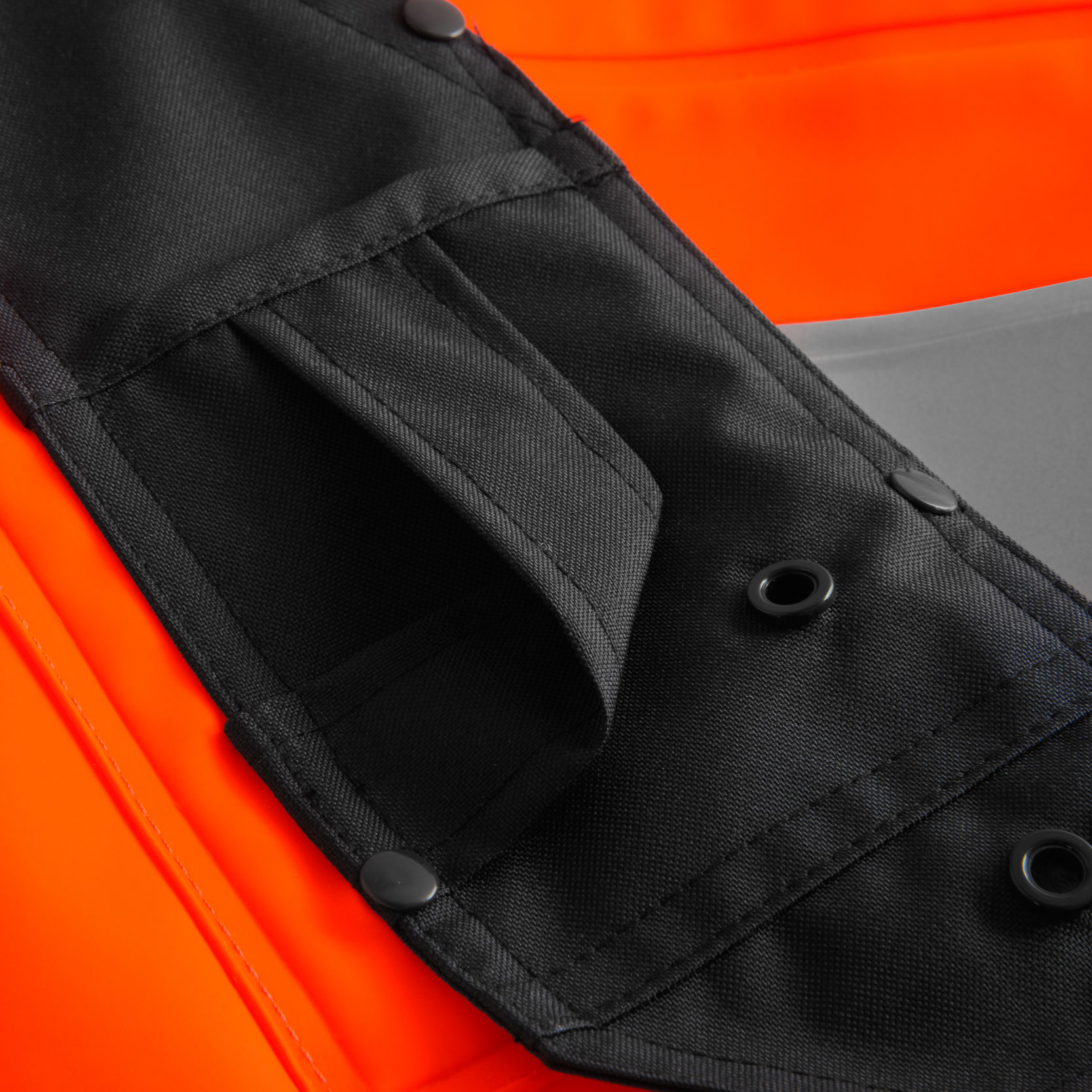 Lyngs&oslash;e PU/PVC regnbukser, Hi-vis&nbsp;Orange/Marine, large image number 3