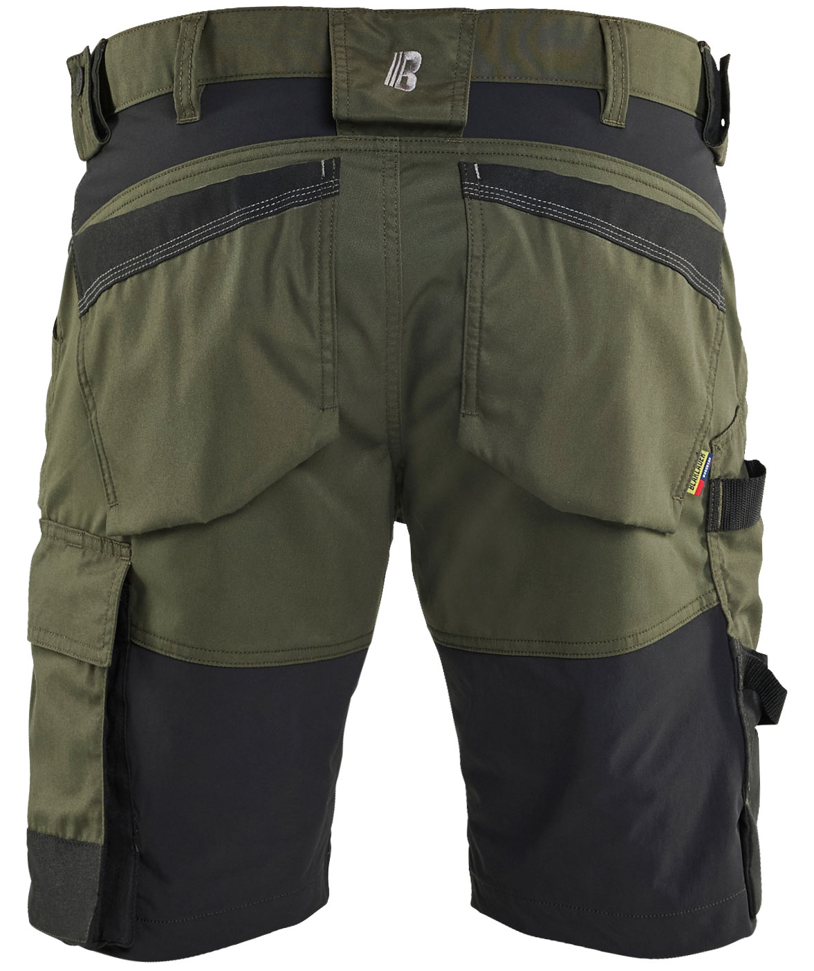 Bl&aring;kl&auml;der arbetsshorts, Skog gr&ouml;n/svart, large image number 1