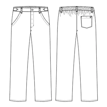 Kentaur HACCP-godkendt  bukser med ekstra benlængde, Hvid