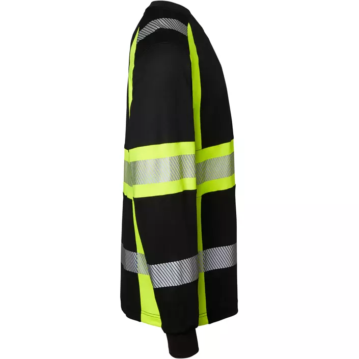Top Swede langärmliges T-Shirt 601, Schwarz/Hi-Vis Gelb, large image number 2