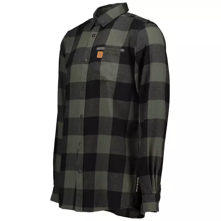 Westborn flannel shirt, Dusty Green/Black, large image number 2