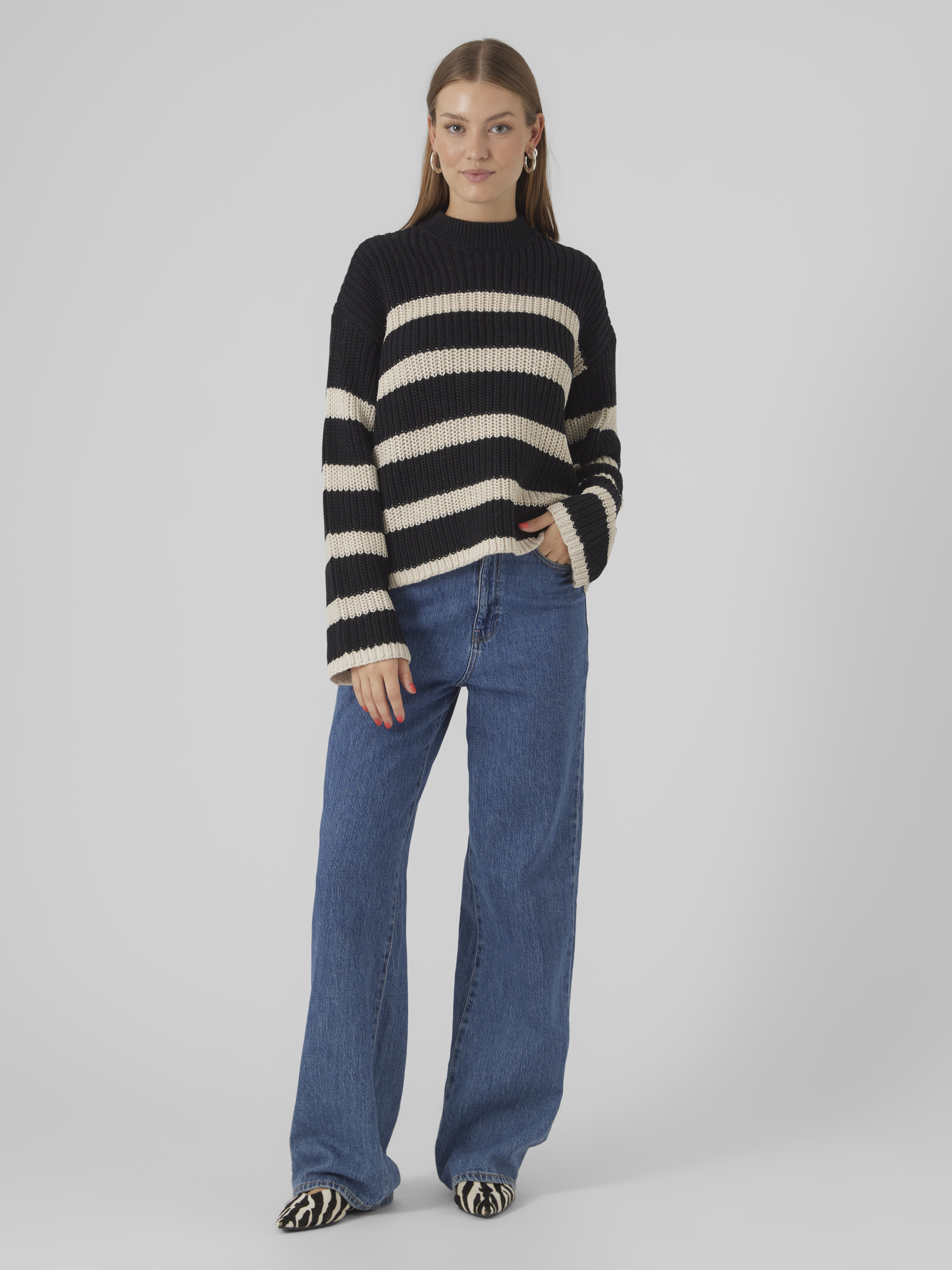 Vero Moda VMHILDA dame striktr&oslash;je, Black Birch