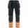 ProJob craftsman trousers 6530, Black/Hi-vis Orange, Black/Hi-vis Orange, swatch