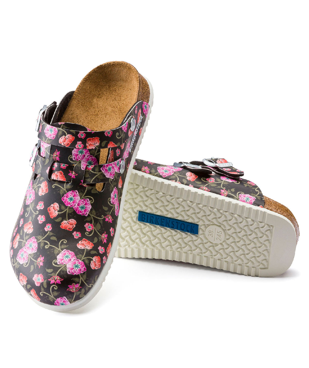 Birkenstock Kay SL Narrow Fit women's sandals, Black/red patterned, large image number 2