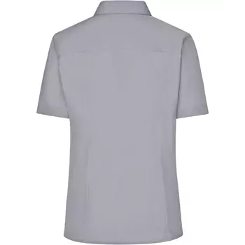 James & Nicholson kurzärmeliges Modern fit Damenhemd, Grau