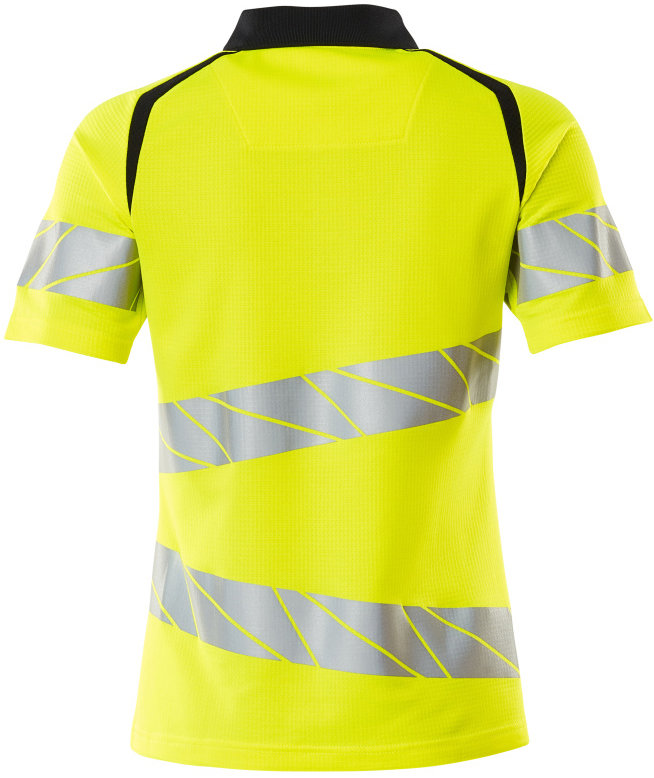 Mascot Accelerate Safe dame polo T-skjorte, Hi-Vis Gul/M&oslash;rk Marine, large image number 1