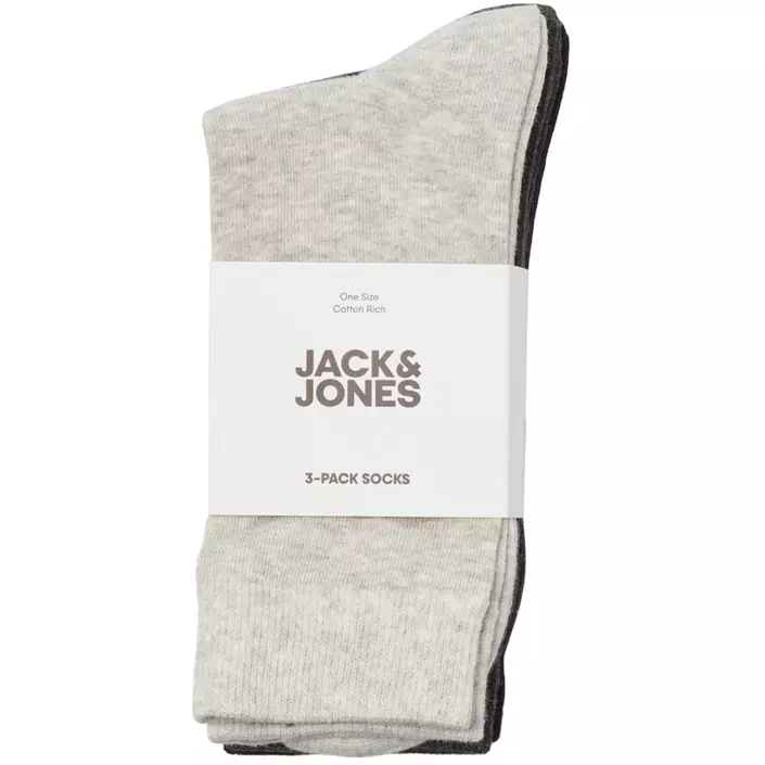 Jack & Jones JACRAFAEL 3-pakk Strømper, Dark Grey Melange, Dark Grey Melange, large image number 5