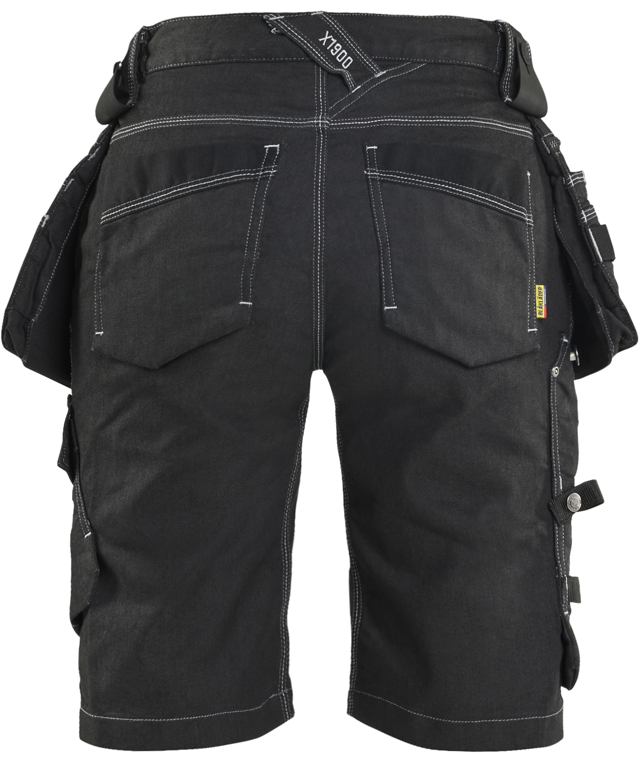 Bl&aring;kl&auml;der stretch hantverksshorts dam, Svart