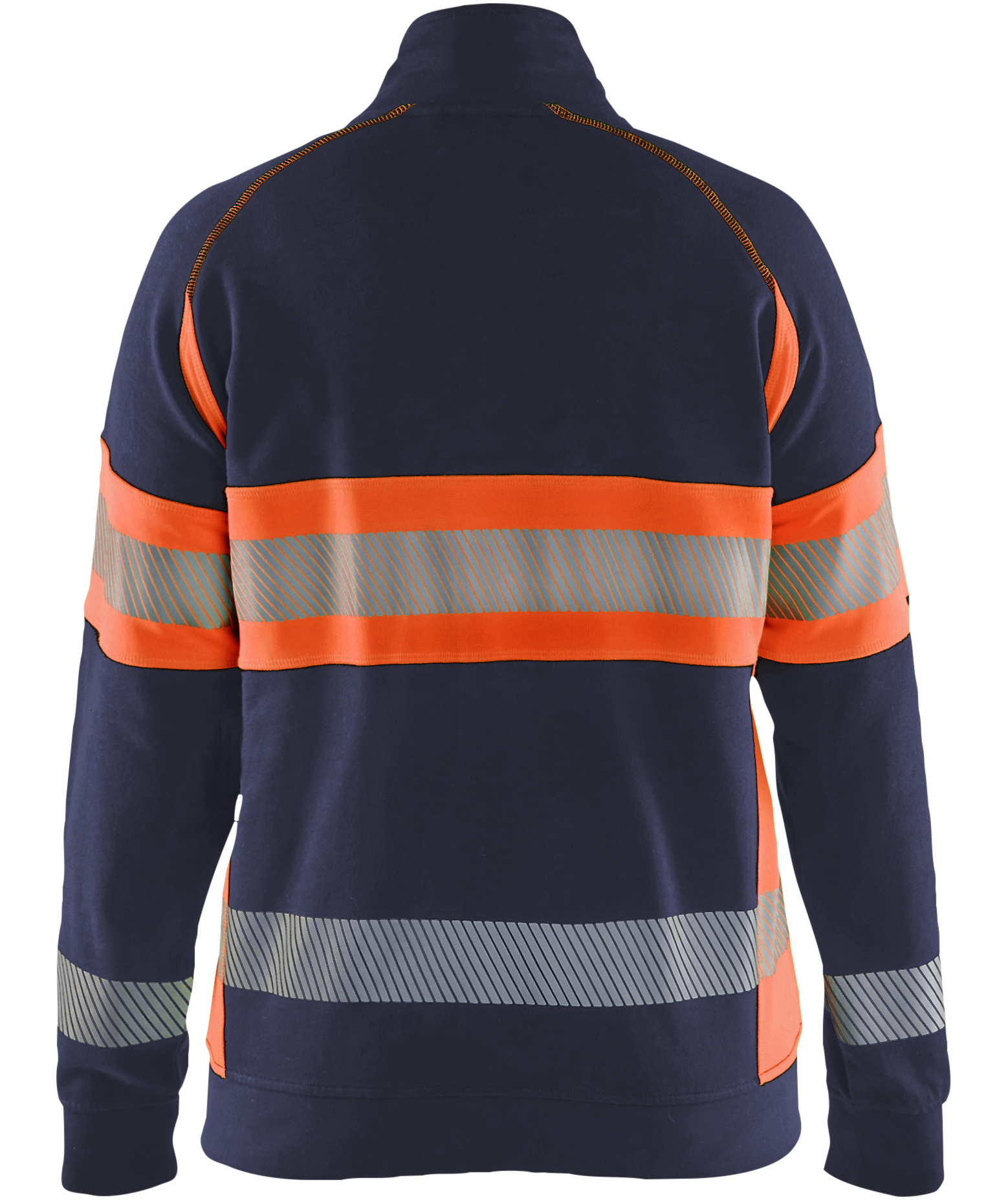 Bl&aring;kl&auml;der dame cardigan, Marine/Hi-Vis Orange