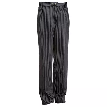 Nybo Workwear Fandango chefs trousers, Black/White Striped