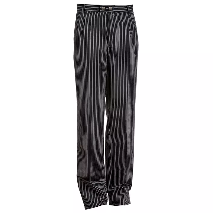 Nybo Workwear Fandango chefs trousers, Black/White Striped, large image number 0