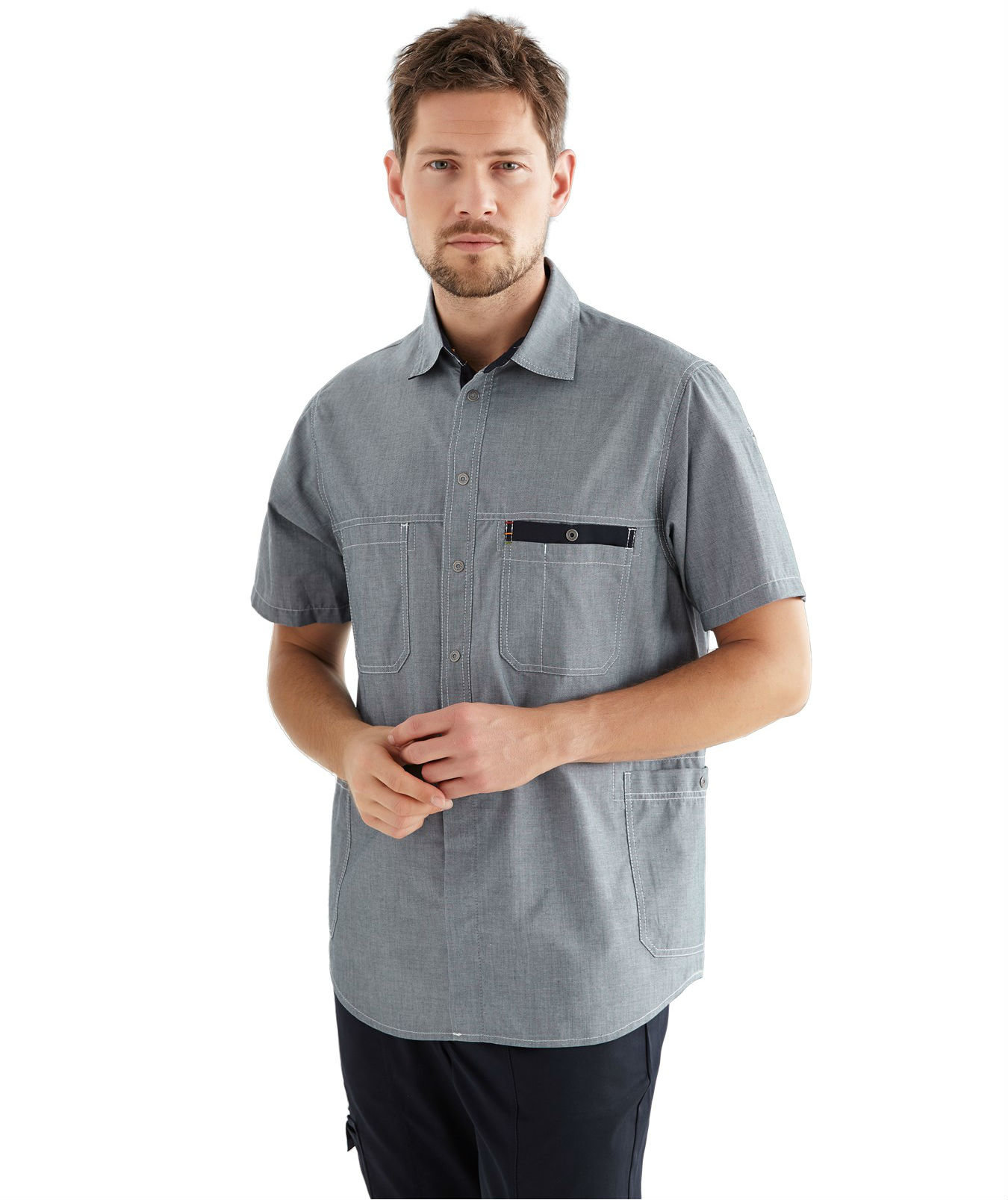 Kentaur short-sleeved shirt, Grey