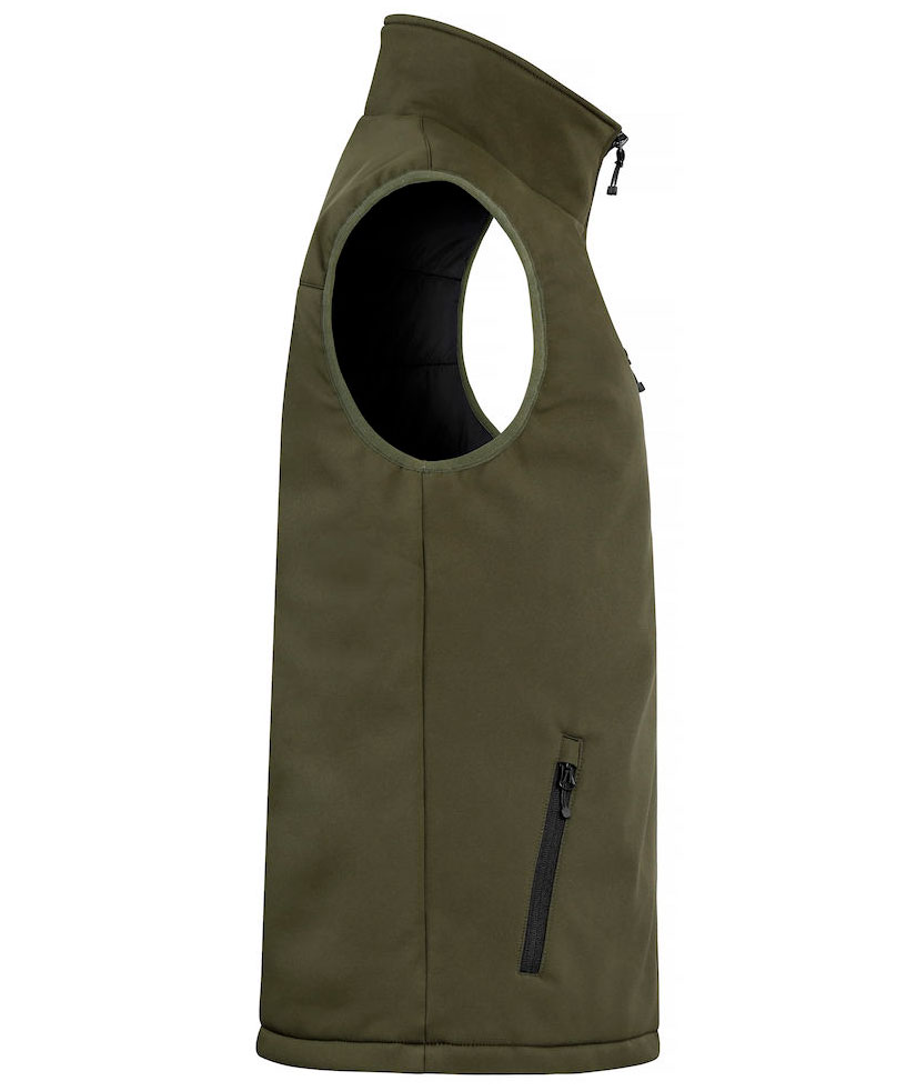 Clique lined softshell vest, Fog Green, large image number 3