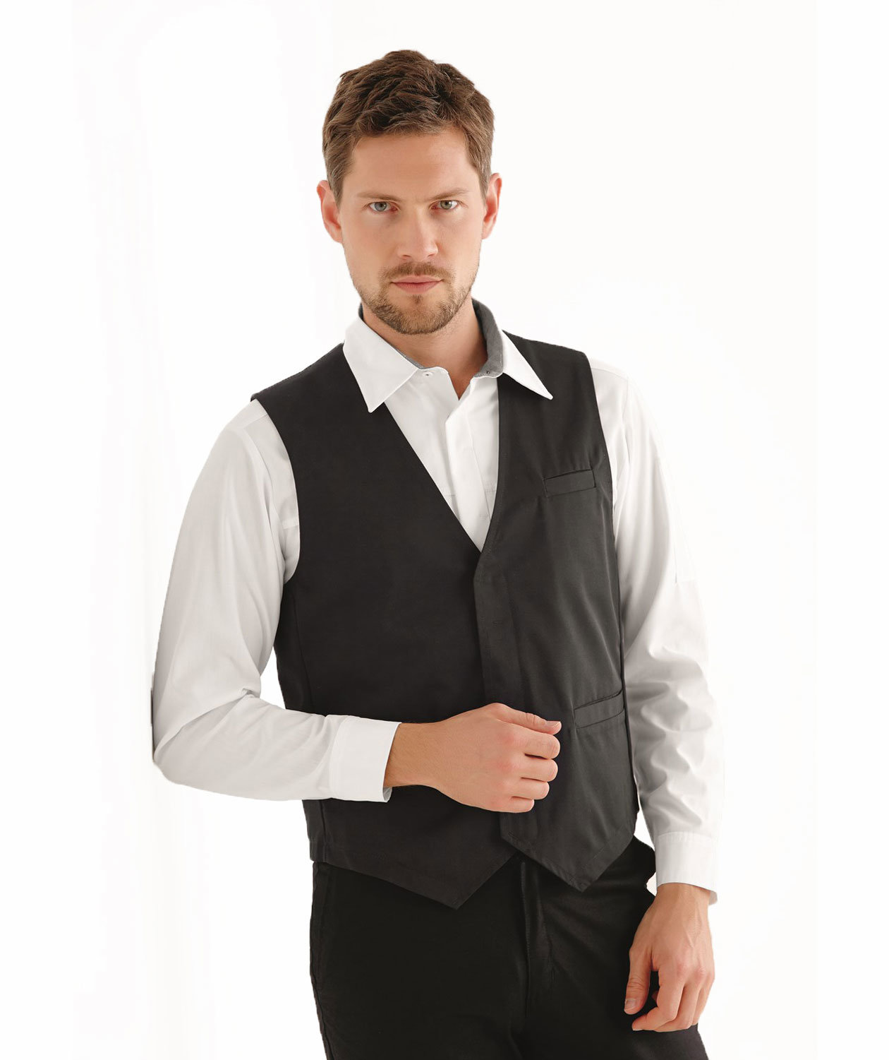 Kentaur server waistcoat, Black, large image number 1