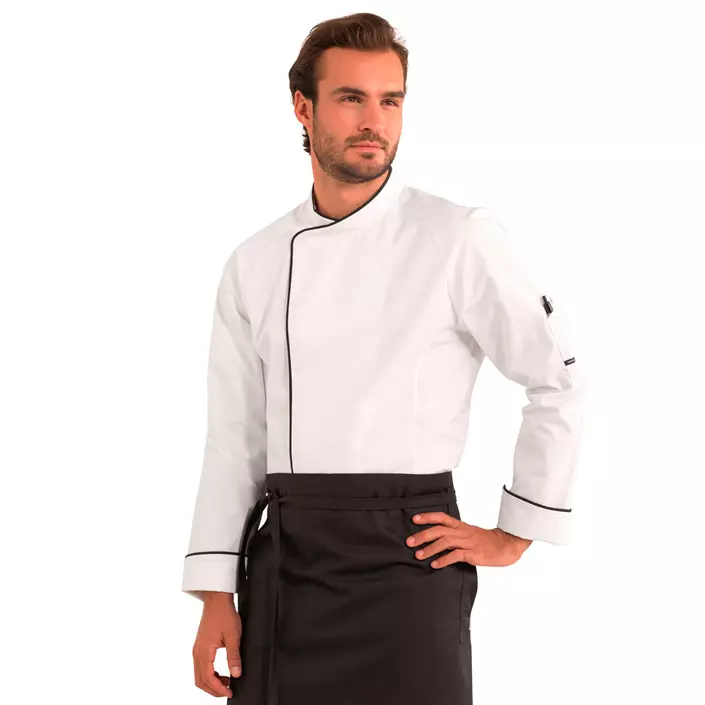 Kentaur  chefs-/server jacket with black piping, White, large image number 1