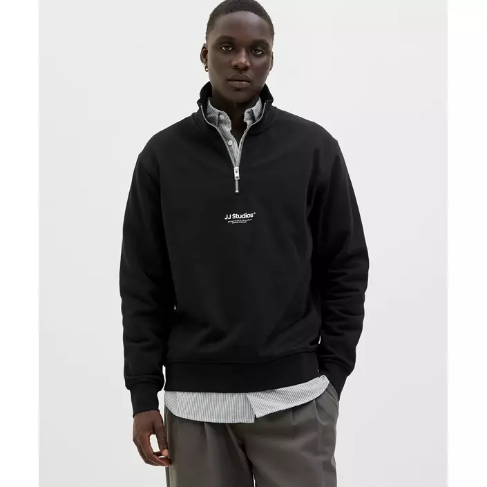 Jack & Jones JJESOHO half zip, Black, large image number 1