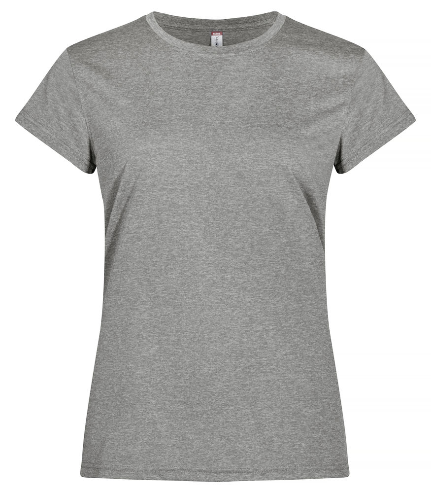 Clique Basic Active-T Damen T-Shirt, Grey melange, Grey melange, swatch