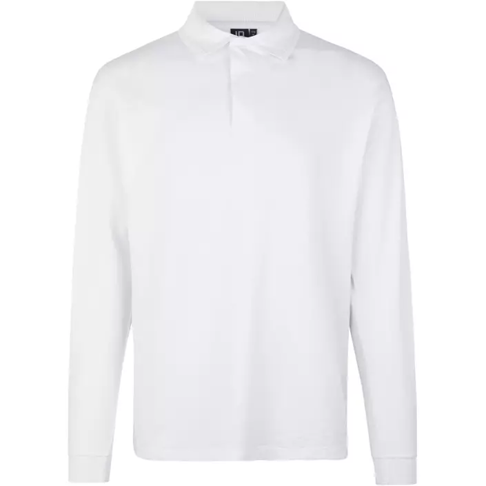 ID PRO Wear langermet Polo T-skjorte, Hvit, large image number 0
