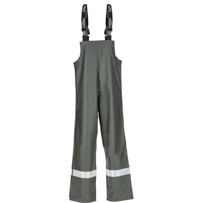 Kramp Protect rain bib and brace trousers, Green, large image number 1