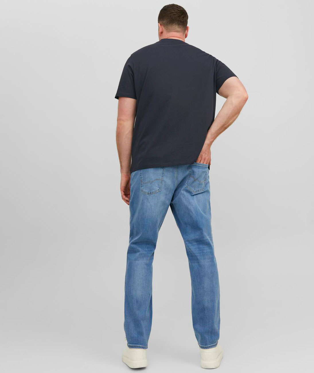 Jack & Jones Plus JJESTAR T-shirt, Dark navy, large image number 2