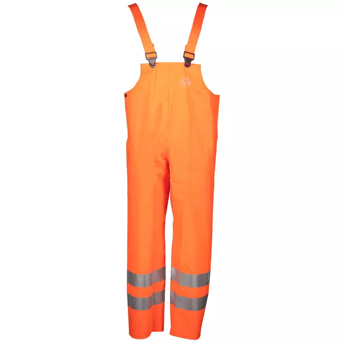 Abeko Atec rain bib and brace trousers, Hi-vis Orange, large image number 0