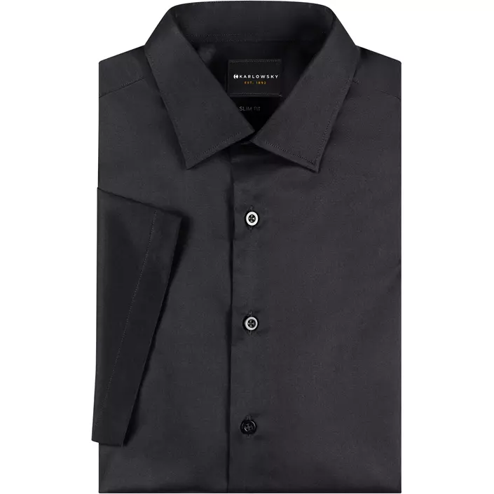Karlowsky slim fit kortärmad skjorta dam, Black, large image number 5