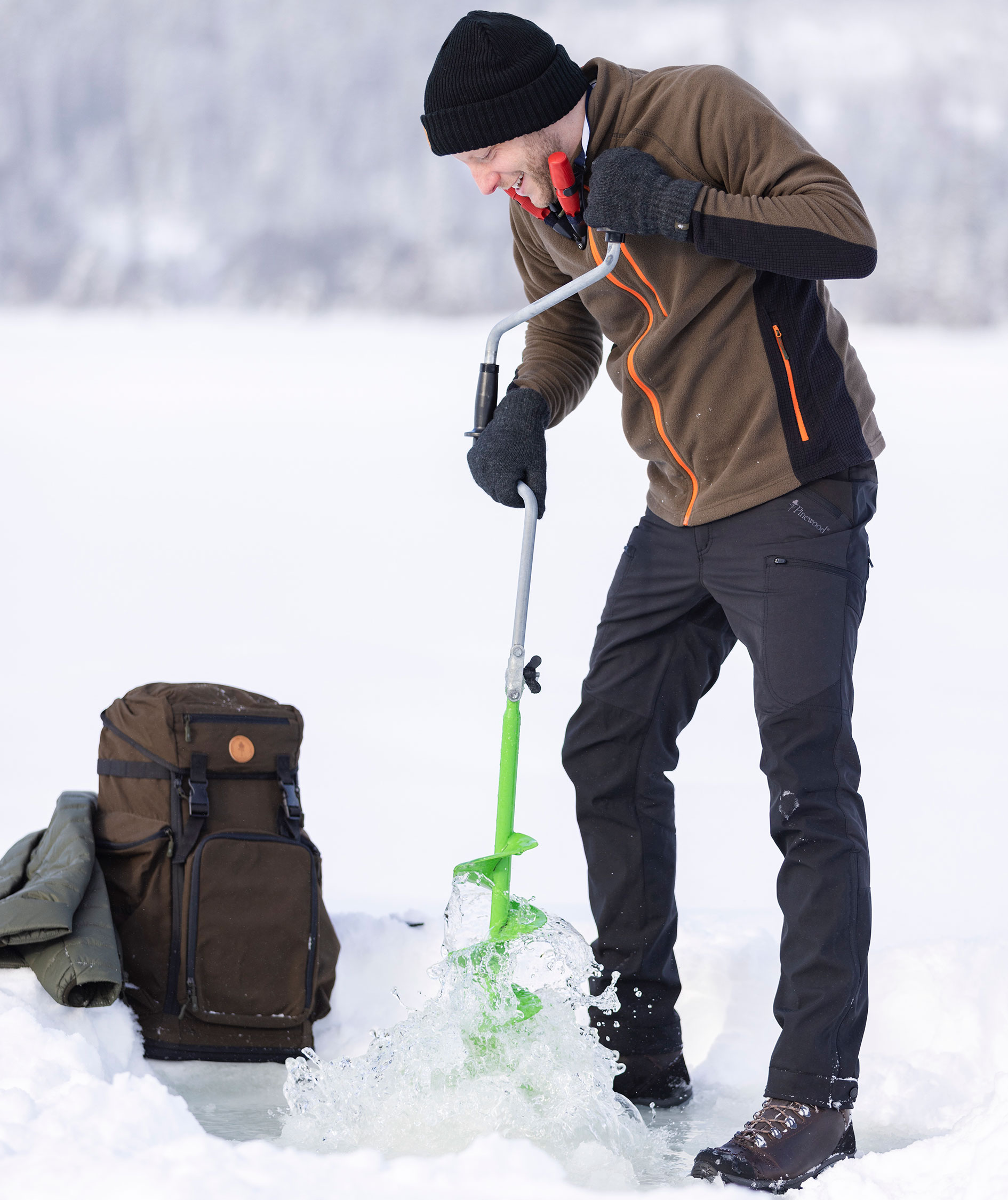 Pinewood&nbsp;Air Vent fleecejakke, Dark Olive, large image number 5