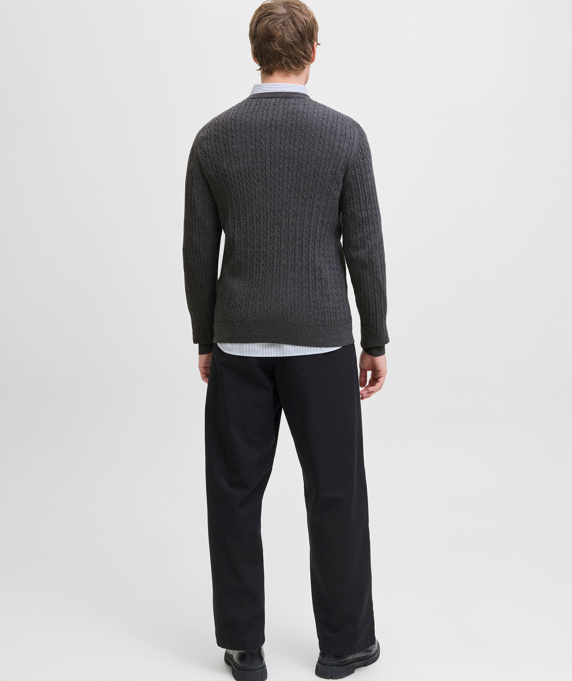 Jack & Jones JJEEMIL knitted pullover, Dark Grey Melange, large image number 2