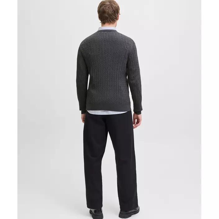 Jack & Jones JJEEMIL striktrøje, Dark Grey Melange, large image number 2