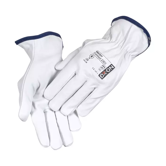 OX-ON Worker Comfort 2301 work gloves, White, large image number 0