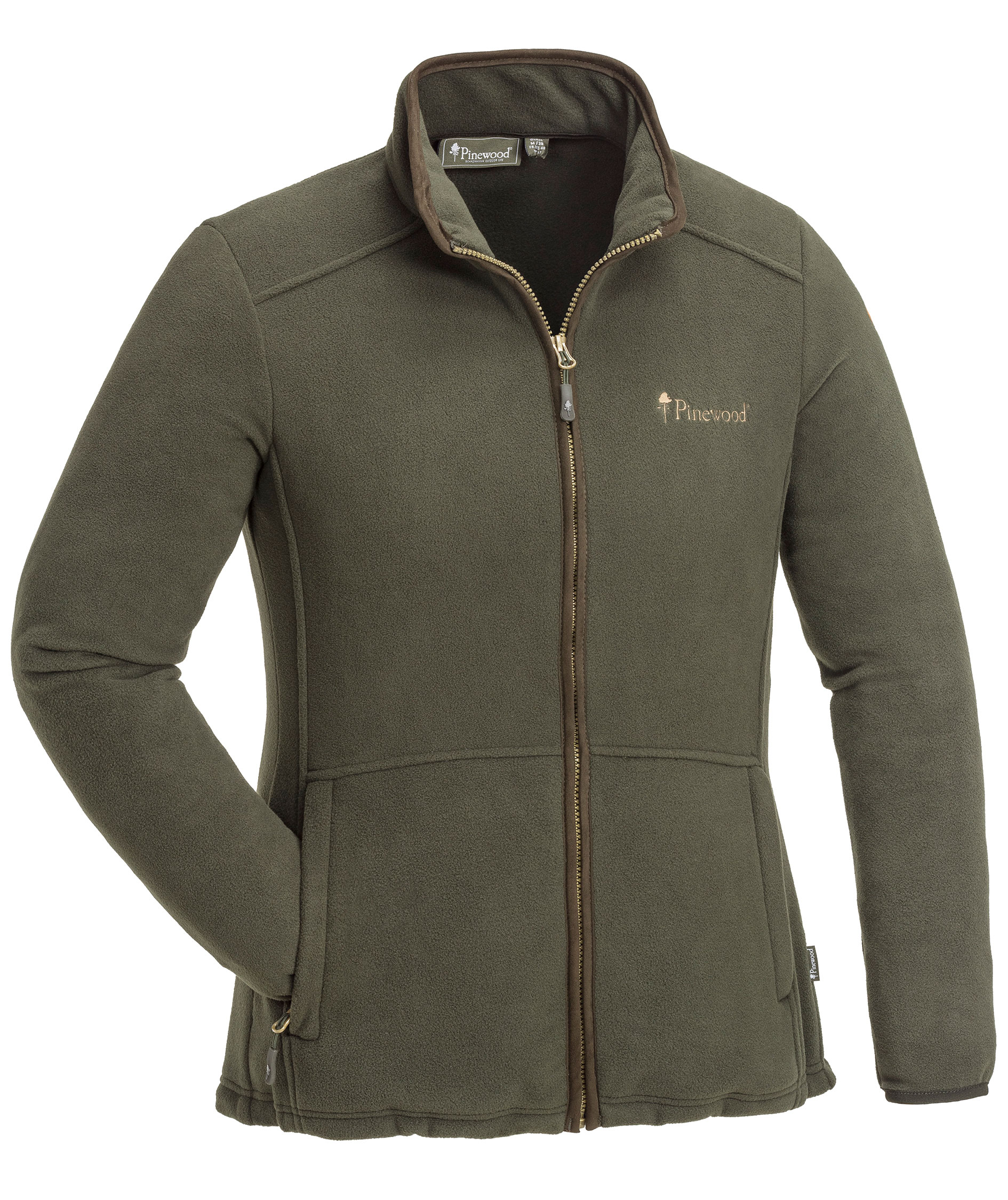 Pinewood Nydala dame fleecejakke, Hunting Brown/Suede Brown, Hunting Brown/Suede Brown, swatch