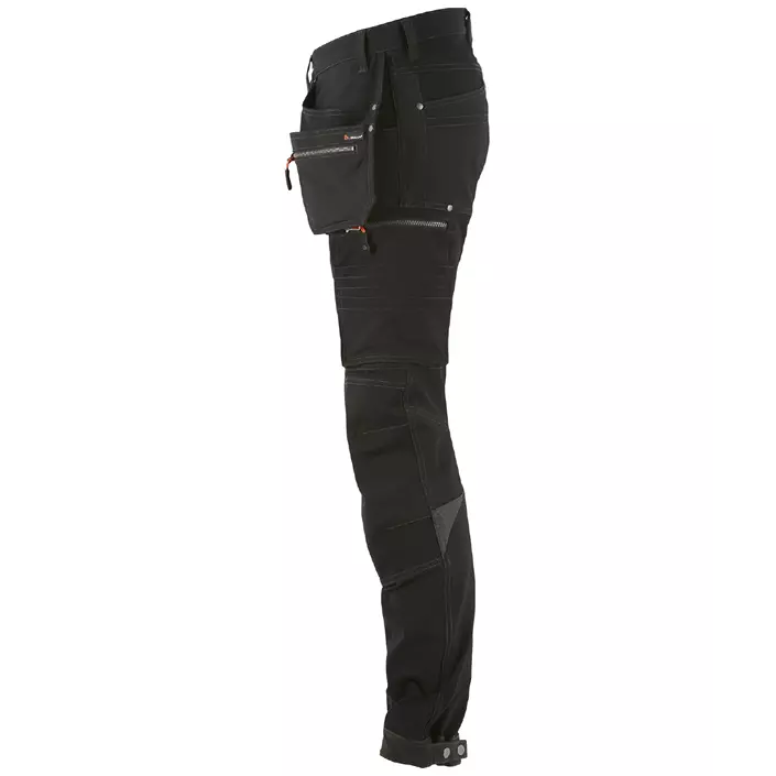 L.Brador craftsman trousers 1020P full stretch, Black, large image number 2