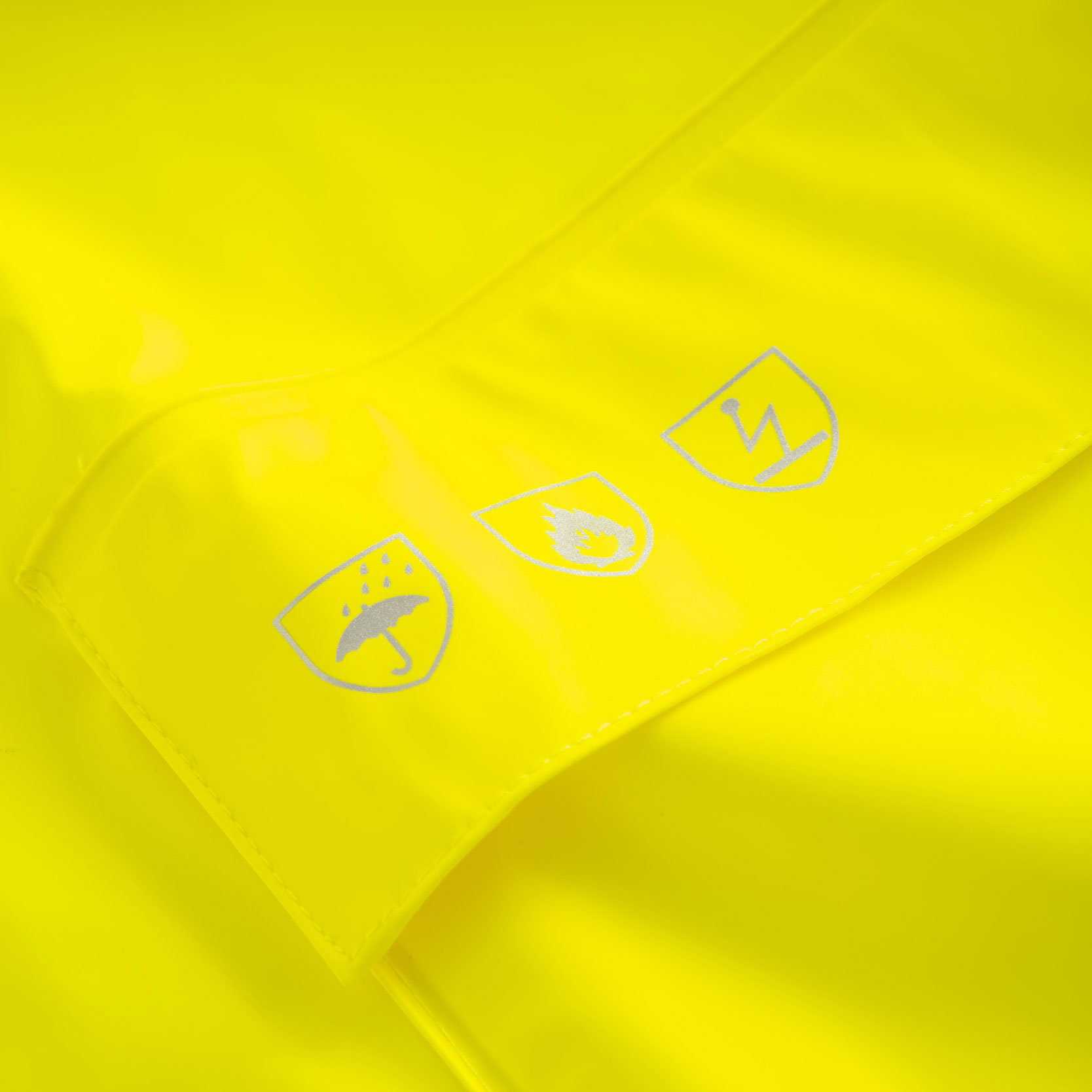 Lyngs&oslash;e PU rain jacket, Hi-Vis Yellow, large image number 2