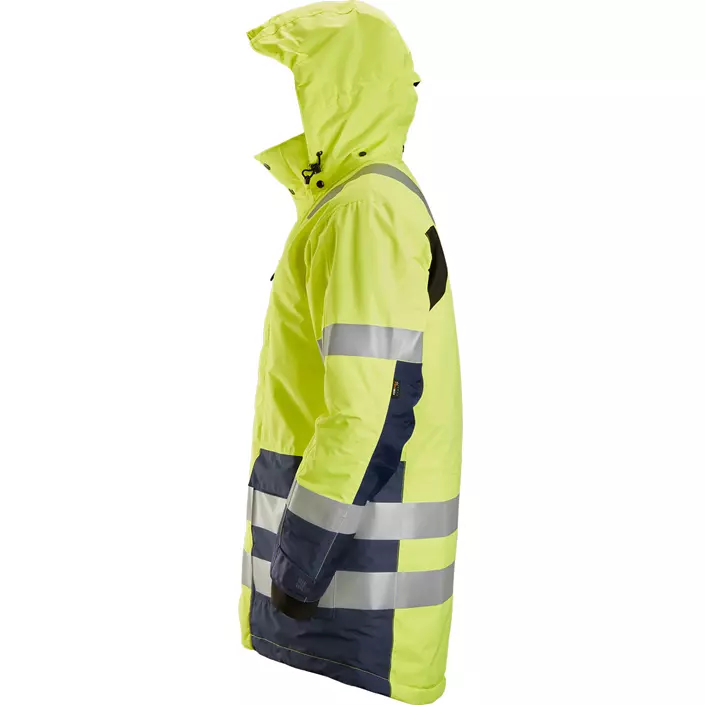 Snickers AllroundWork winter parka 1830, Hi-vis Yellow/Marine, large image number 2