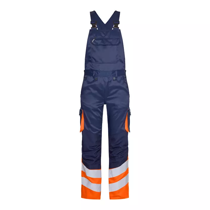 Engel Safety Light hängselbyxa, Blue Ink/Hi-Vis Orange, large image number 0