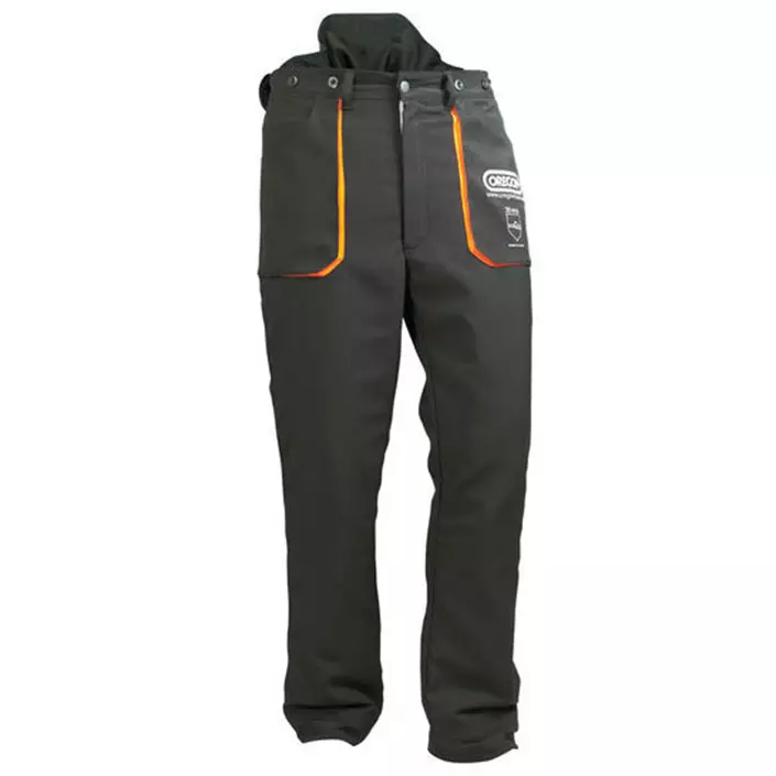 Oregon cut protection trousers, Klasse A, Black/Orange, large image number 0